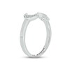 Thumbnail Image 1 of Diamond Moon & Star Deconstructed Promise Ring 1/10 ct tw Round-cut Sterling Silver