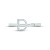 Thumbnail Image 2 of Diamond Initial Deconstructed Promise Ring 1/10 ct tw Sterling Silver