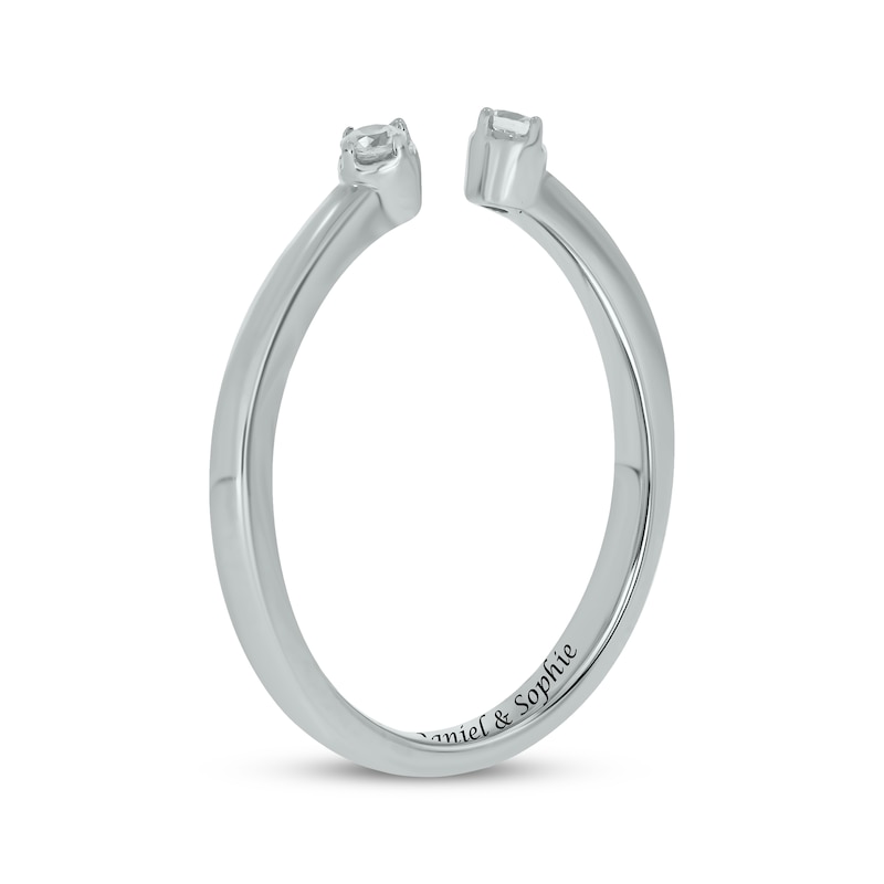 Diamond Deconstructed Promise Ring 1/10 ct tw Round-cut Sterling Silver