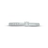 Thumbnail Image 3 of White Lab-Created Sapphire & Diamond Deconstructed Promise Ring 1/10 ct tw Round-cut Sterling Silver