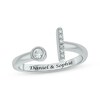Thumbnail Image 1 of Diamond Deconstructed Promise Ring 1/8 ct tw Round-cut Sterling Silver
