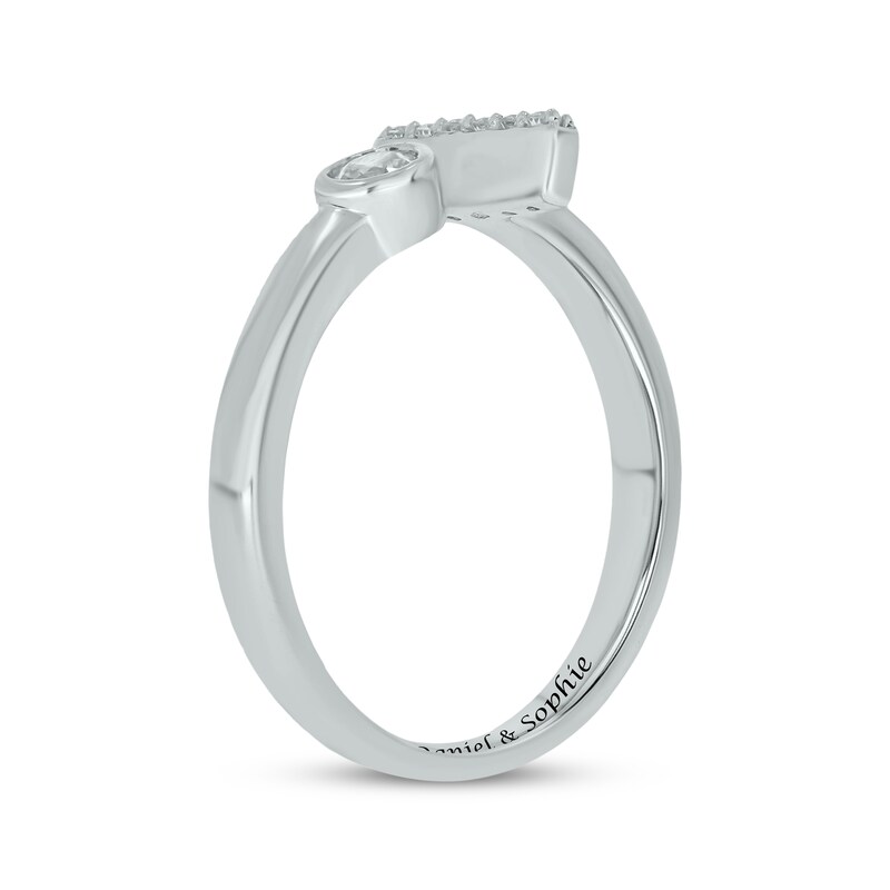 Main Image 2 of Diamond Deconstructed Promise Ring 1/8 ct tw Round-cut Sterling Silver