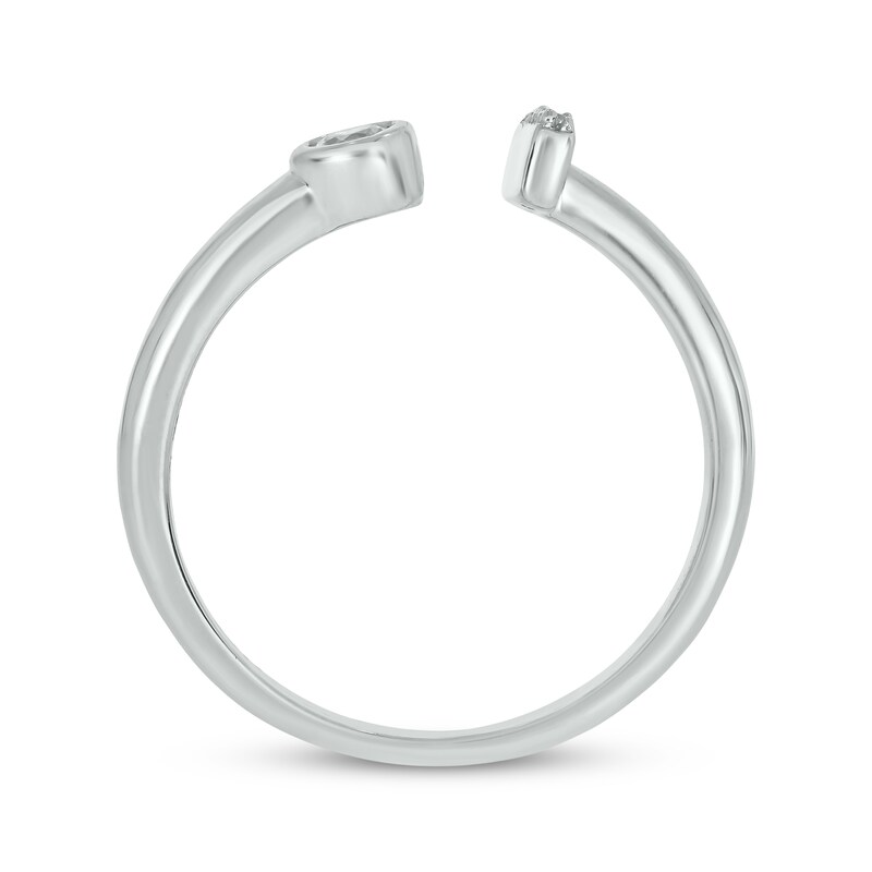 Main Image 3 of Diamond Deconstructed Promise Ring 1/8 ct tw Round-cut Sterling Silver
