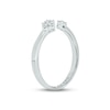 Thumbnail Image 2 of Diamond Flower Deconstructed Promise Ring 1/6 ct tw Round-cut Sterling Silver