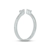 Thumbnail Image 1 of Diamond Flower Deconstructed Promise Ring 1/6 ct tw Round-cut Sterling Silver
