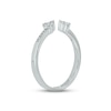 Thumbnail Image 2 of Diamond Flower Deconstructed Promise Ring 1/6 ct tw Round-cut Sterling Silver