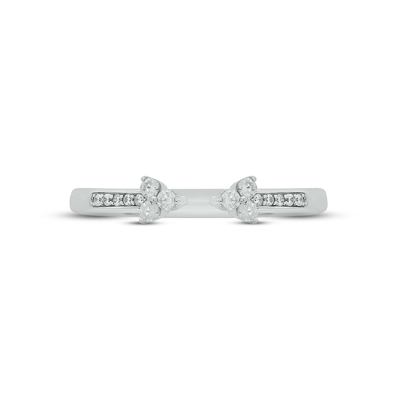 Main Image 3 of Diamond Flower Deconstructed Promise Ring 1/6 ct tw Round-cut Sterling Silver