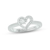 Thumbnail Image 1 of Diamond Heart Promise Ring 1/20 ct tw Round-cut Sterling Silver