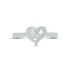 Thumbnail Image 2 of Diamond Heart Promise Ring 1/20 ct tw Round-cut Sterling Silver