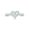 Thumbnail Image 3 of Diamond Heart Promise Ring 1/20 ct tw Round-cut Sterling Silver