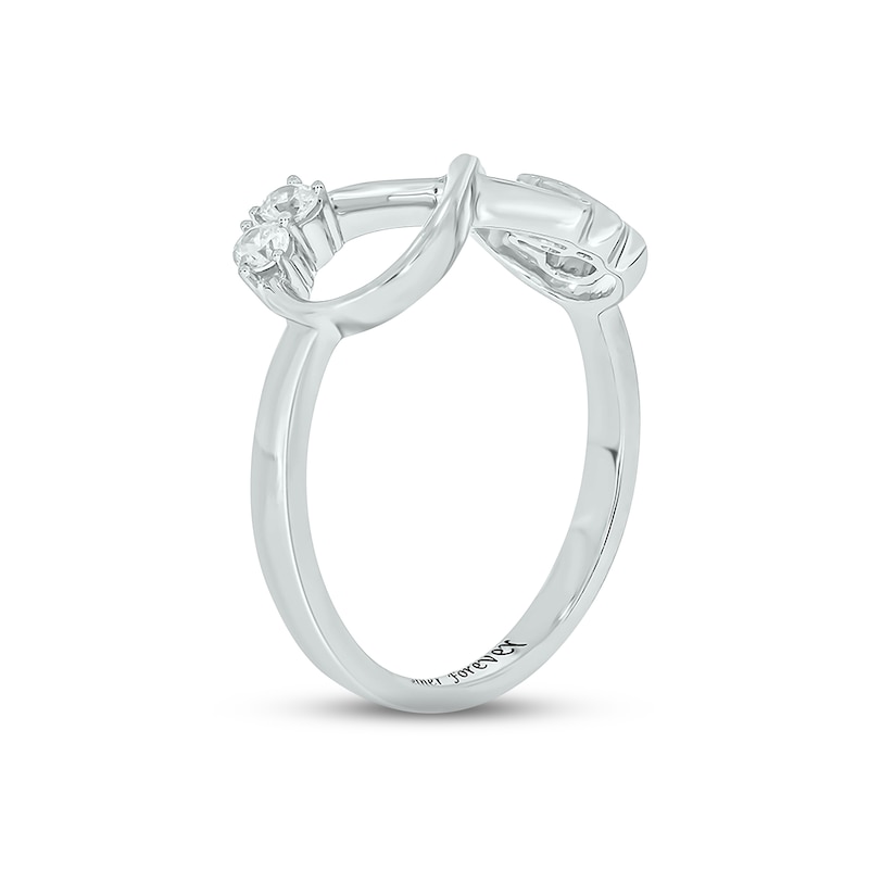 Main Image 2 of Diamond Infinity Promise Ring 1/10 ct tw Round-cut Sterling Silver