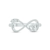 Thumbnail Image 3 of Diamond Infinity Promise Ring 1/10 ct tw Round-cut Sterling Silver