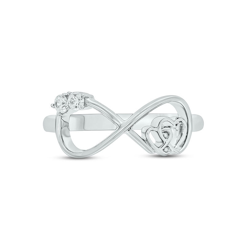 Main Image 3 of Diamond Infinity Promise Ring 1/10 ct tw Round-cut Sterling Silver
