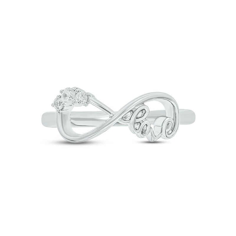 Main Image 3 of Diamond &quot;Love&quot; Infinity Promise Ring 1/10 ct tw Round-cut Sterling Silver