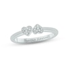Thumbnail Image 0 of Diamond Double Heart Promise Ring 1/10 ct tw Round-cut Sterling Silver