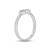 Thumbnail Image 2 of Diamond Double Heart Promise Ring 1/10 ct tw Round-cut Sterling Silver