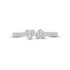 Thumbnail Image 2 of Diamond Double Heart Promise Ring 1/10 ct tw Round-cut Sterling Silver