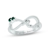Thumbnail Image 0 of Lab-Created Emerald Infinity Promise Ring Sterling Silver