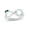 Thumbnail Image 1 of Lab-Created Emerald Infinity Promise Ring Sterling Silver