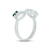 Thumbnail Image 1 of Lab-Created Emerald Infinity Promise Ring Sterling Silver