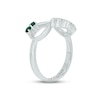 Thumbnail Image 2 of Lab-Created Emerald Infinity Promise Ring Sterling Silver