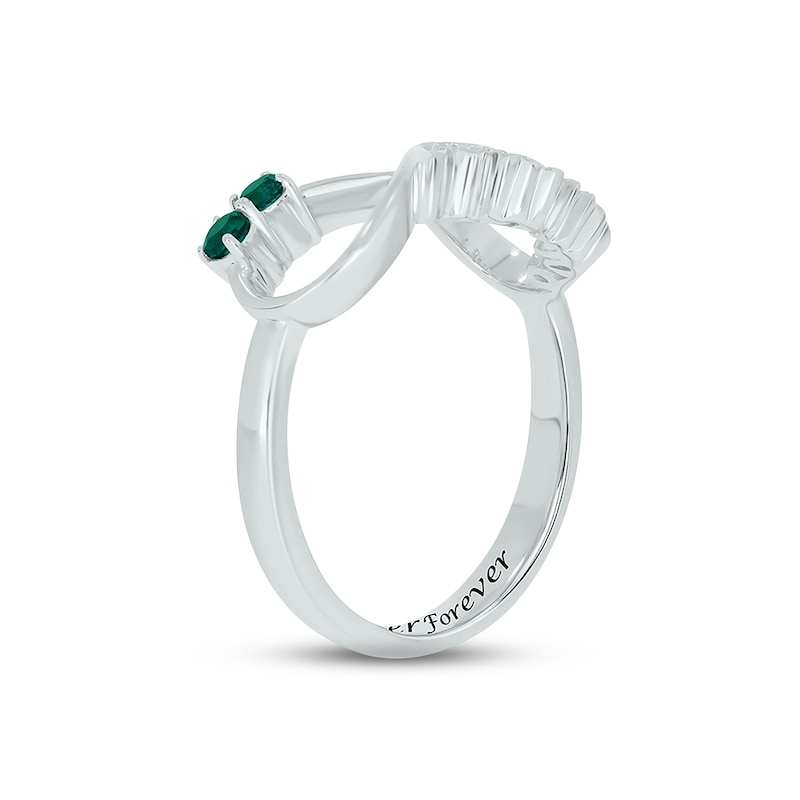 Lab-Created Emerald Infinity Promise Ring Sterling Silver