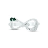 Thumbnail Image 3 of Lab-Created Emerald Infinity Promise Ring Sterling Silver