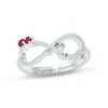 Thumbnail Image 0 of Lab-Created Ruby Infinity Promise Ring Sterling Silver