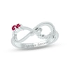 Thumbnail Image 1 of Lab-Created Ruby Infinity Promise Ring Sterling Silver