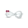 Thumbnail Image 2 of Lab-Created Ruby Infinity Promise Ring Sterling Silver
