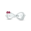 Thumbnail Image 3 of Lab-Created Ruby Infinity Promise Ring Sterling Silver