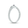 Thumbnail Image 2 of Blue Lab-Created Sapphire Heart Promise Ring Sterling Silver
