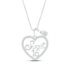Thumbnail Image 1 of White Lab-Created Sapphire &quot;Sweet 16&quot; Necklace Sterling Silver 18&quot;