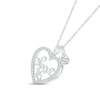 Thumbnail Image 2 of White Lab-Created Sapphire &quot;Sweet 16&quot; Necklace Sterling Silver 18&quot;