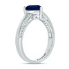 Thumbnail Image 2 of Blue Lab-Created Sapphire & Diamond Heart Promise Ring 1/10 ct tw Round-cut Sterling Silver