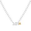 Thumbnail Image 1 of Men's Citrine &quot;Mr.&quot; Cuban Chain Necklace Sterling Silver 20&quot;