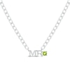 Thumbnail Image 1 of Men's Peridot &quot;Mr.&quot; Cuban Chain Necklace Sterling Silver 20&quot;