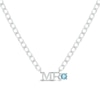 Thumbnail Image 1 of Men's Swiss Blue Topaz &quot;Mr.&quot; Cuban Chain Necklace Sterling Silver 20&quot;