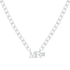 Thumbnail Image 1 of Men's White Lab-Created Sapphire &quot;Mr.&quot; Cuban Chain Necklace Sterling Silver 20&quot;