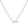 Thumbnail Image 1 of Men's Lab-Created Opal &quot;Mr.&quot; Cuban Chain Necklace Sterling Silver 20&quot;