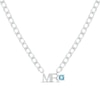 Thumbnail Image 1 of Men's Swiss Blue Topaz &quot;Mr.&quot; Cuban Chain Necklace Sterling Silver 20&quot;