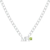 Men's Peridot "Mr." Cuban Chain Necklace Sterling Silver 20"