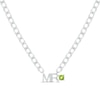 Thumbnail Image 1 of Men's Peridot &quot;Mr.&quot; Cuban Chain Necklace Sterling Silver 20&quot;