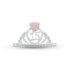 Thumbnail Image 2 of Lab-Created Opal & White Lab-Created Sapphire Quinceañera Crown Ring Sterling Silver