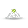 Thumbnail Image 2 of Peridot & White Lab-Created Sapphire Quinceañera Crown Ring Sterling Silver