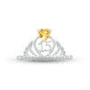 Thumbnail Image 2 of Citrine & White Lab-Created Sapphire Quinceañera Crown Ring Sterling Silver