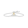 Thumbnail Image 0 of Citrine & White Lab-Created Sapphire Quinceañera Crown Bolo Bracelet Sterling Silver & 10K Yellow Gold