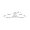 Thumbnail Image 1 of White Lab-Created Sapphire Quinceañera Crown Bolo Bracelet Sterling Silver