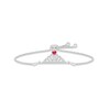 Thumbnail Image 1 of Lab-Created Ruby & White Lab-Created Sapphire Quinceañera Crown Bolo Bracelet Sterling Silver
