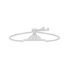 Thumbnail Image 1 of Lab-Created Opal & White Lab-Created Sapphire Quinceañera Crown Bolo Bracelet Sterling Silver